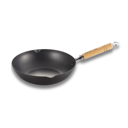 Yoshikawa Cook-Pal Ren 24cm Nitrided Carbon Steel Deep Frying Pan