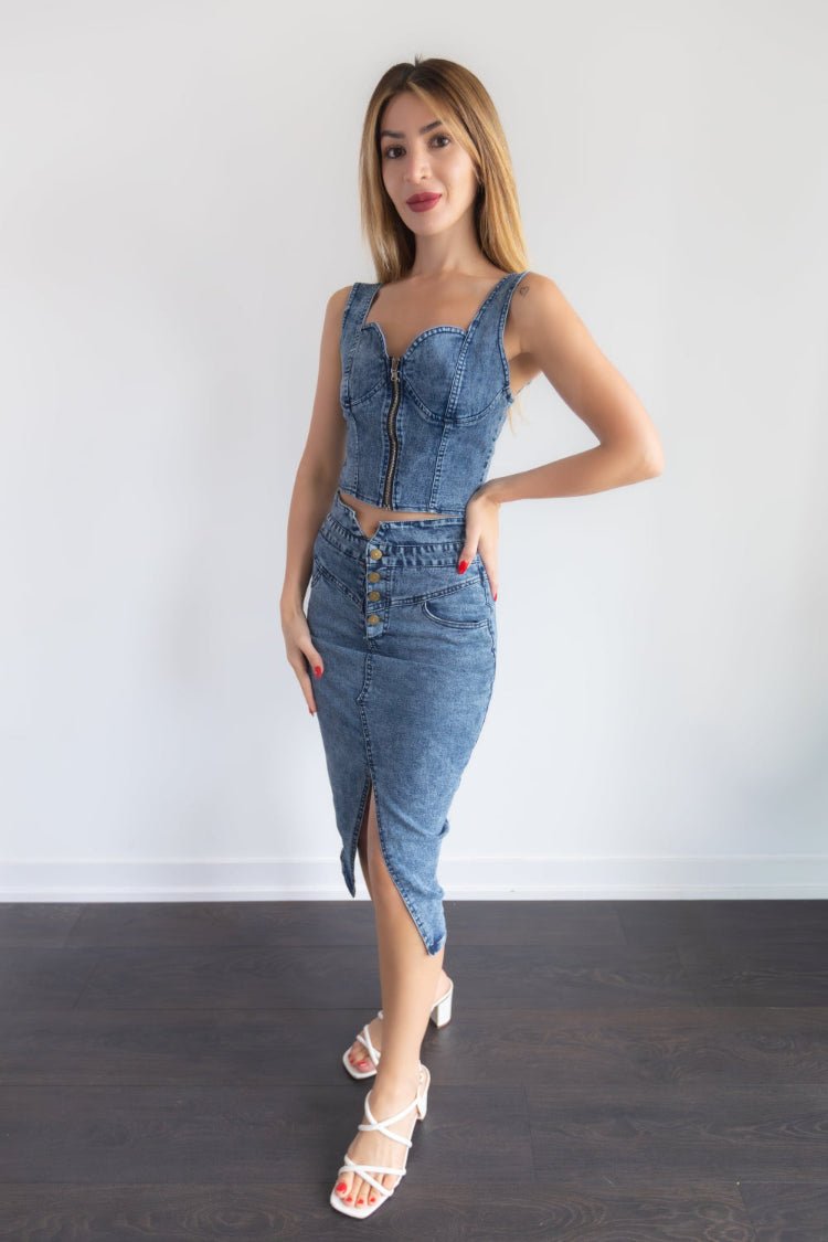 Ensemble jupe en jean