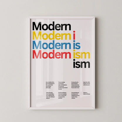 Impression d'art typographique moderniste : Affiche Giclée Dietmar Winkler