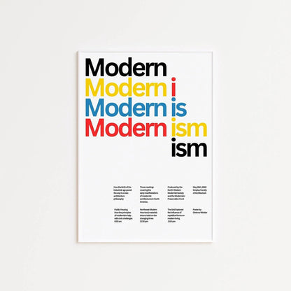 Impression d'art typographique moderniste : Affiche Giclée Dietmar Winkler