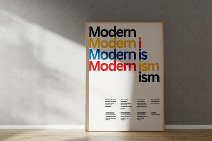 Impression d'art typographique moderniste : Affiche Giclée Dietmar Winkler