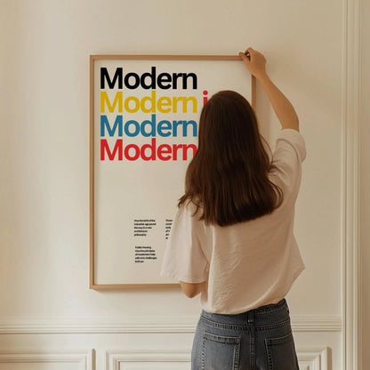 Impression d'art typographique moderniste : Affiche Giclée Dietmar Winkler