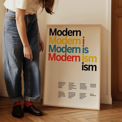 Impression d'art typographique moderniste : Affiche Giclée Dietmar Winkler