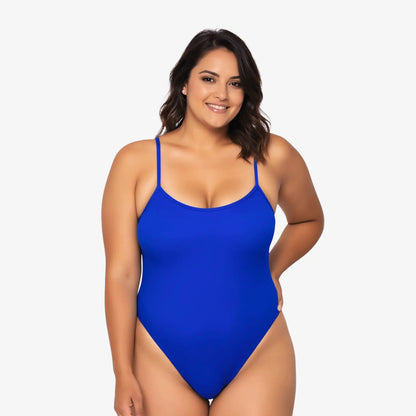 Maillot d'entraînement une pièce dos X saphir de Norca