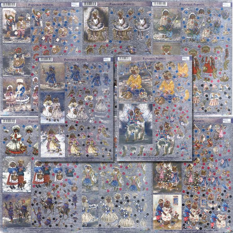 Dufex Feuilles Prédécoupées Métallisées 3D Assorties-Enfants Hiver-16 FEUILLES