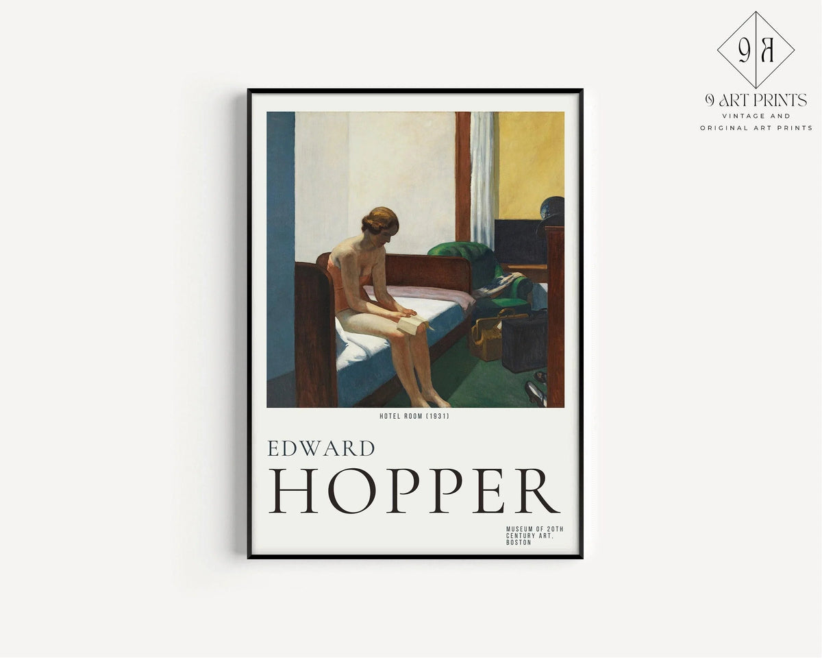 Edward Hopper - HOTEL ROOM | Famous Art (available handframed or unframed)