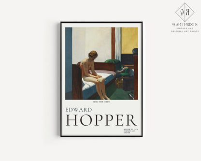 Edward Hopper - HOTEL ROOM | Famous Art (available handframed or unframed)