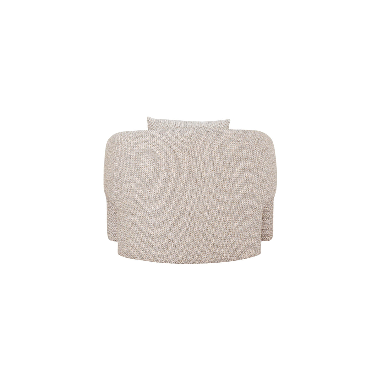 Fauteuil d'appoint en tweed et pin Chloe - Beige