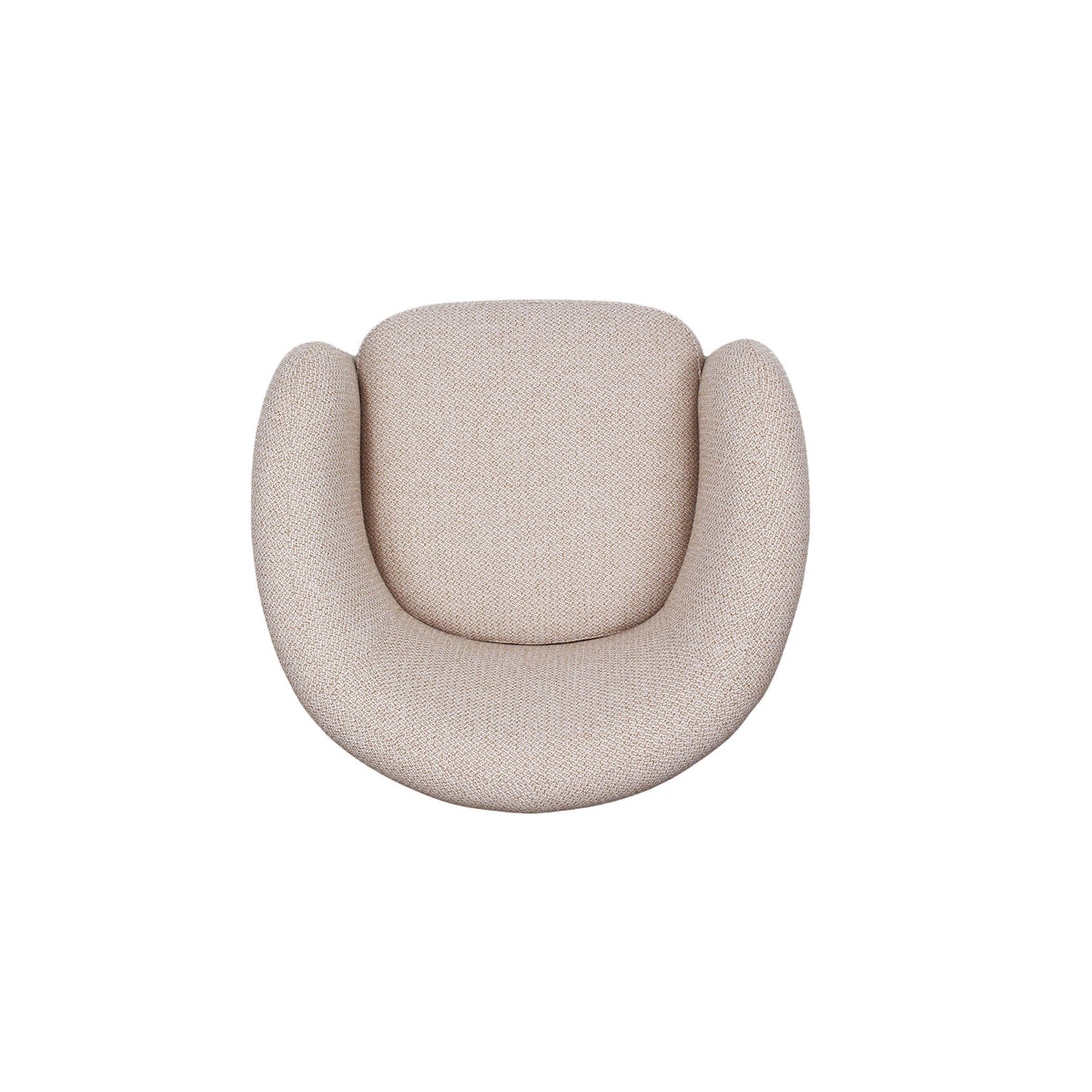 Fauteuil d'appoint en tweed et pin Chloe - Beige