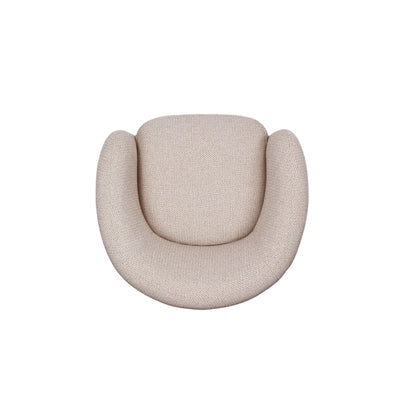 Fauteuil d'appoint en tweed et pin Chloe - Beige