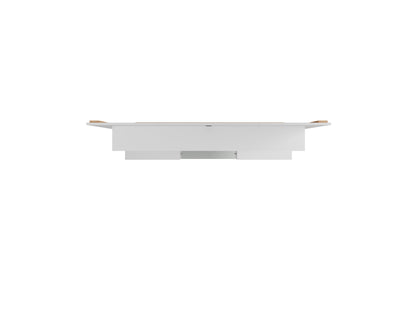 Meuble TV mural flottant moderne Augusta – Blanc brillant