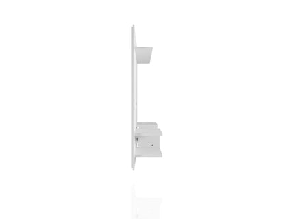 Meuble TV mural flottant moderne Augusta – Blanc brillant