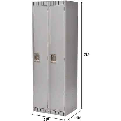 Casiers, batterie de 2, 61 cm x 46 cm x 183 cm, Acier, Gris, Rivet (Monté)