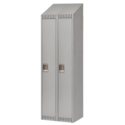 Vestiaires assemblés, bloc de 2, 24" x 18" x 82", acier, gris, Rivet (assemblé)
