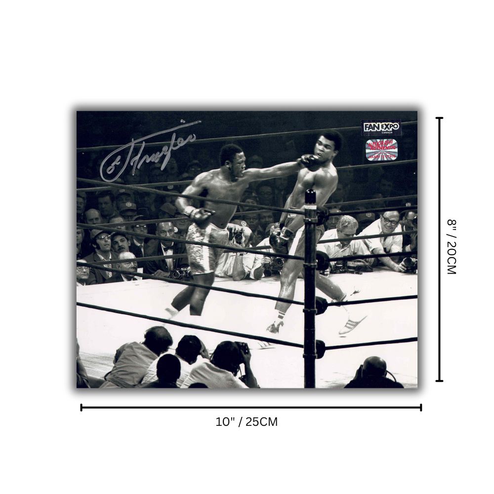 Muhammad Ali & Joe Frazier 8x10 Photo Signed by Frazier