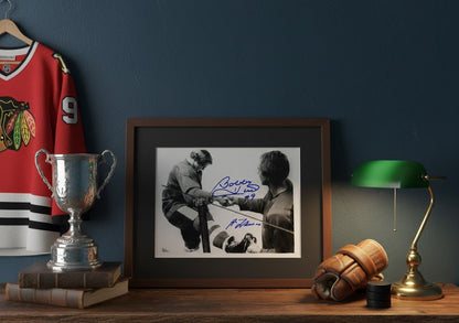Bobby Hull & Guy Lafleur Dual Signed 8x10 Photograph
