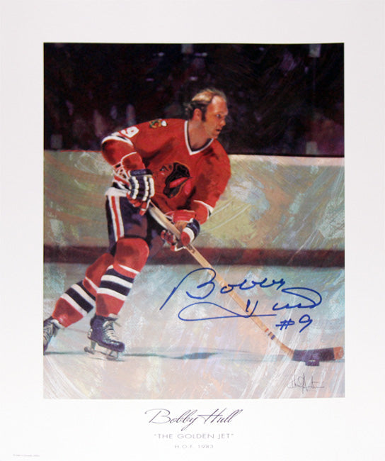 The Golden Jet Bobby Hull Autographed Lithograph