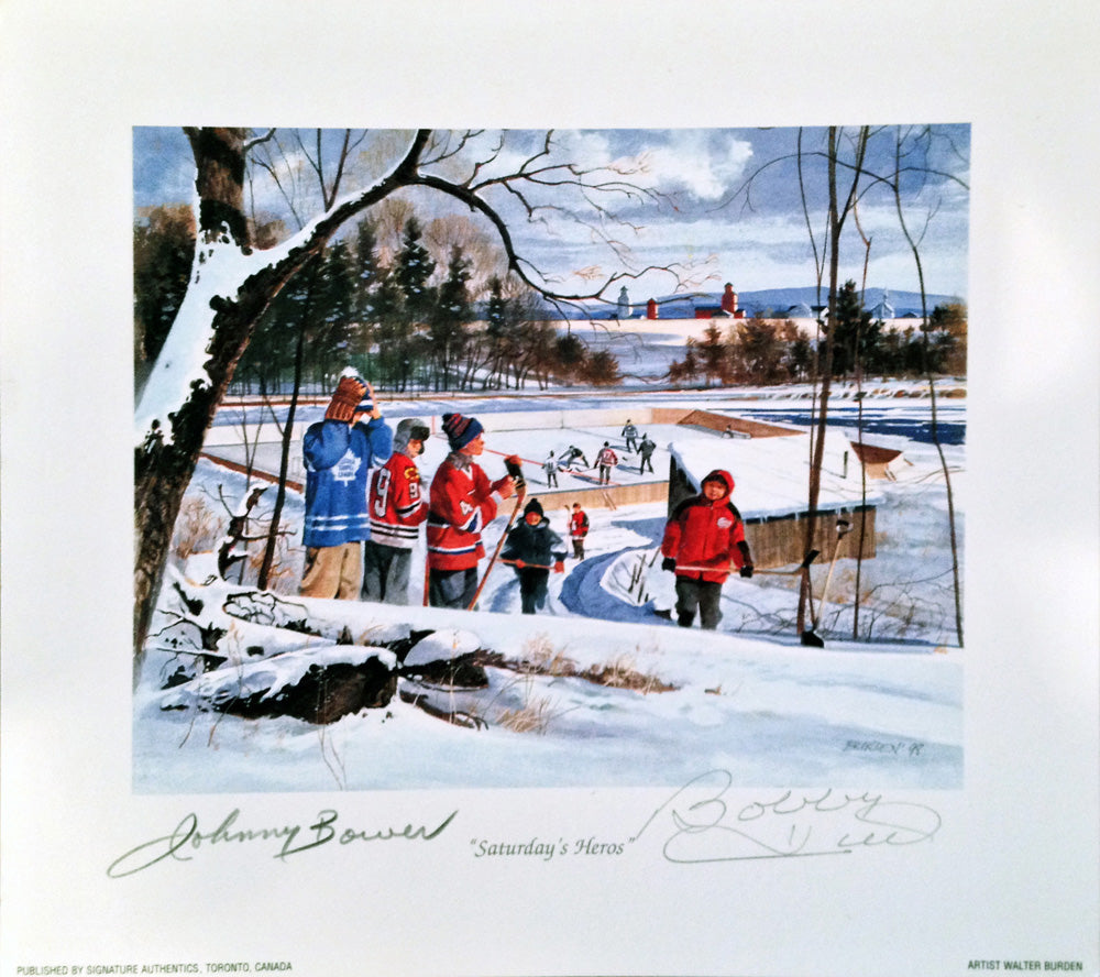 Saturday's Heroes Lithograph Signed by Bower & Hull