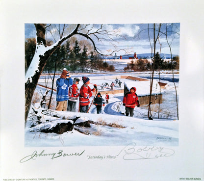 Saturday's Heroes Lithograph Signed by Bower & Hull
