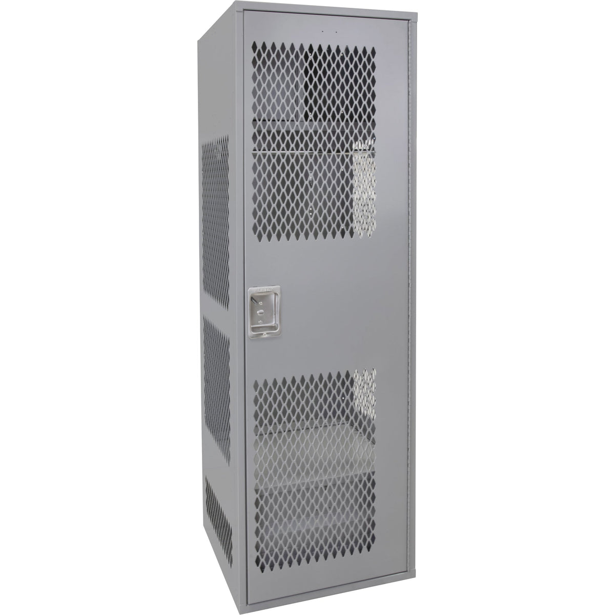 Gear Locker with Door, Steel, 24" W x 18" D x 72" H, Grey