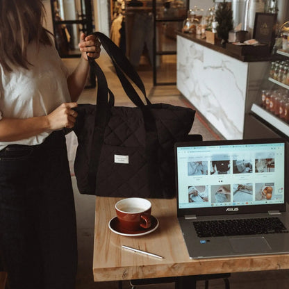 Quilted everyday tote