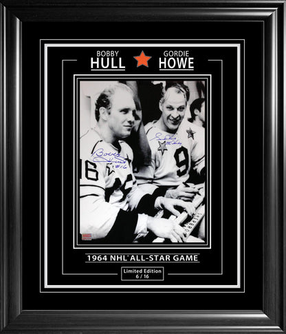 Gordie Howe & Bobby Hull Signed 11x14 Framed Photo /16