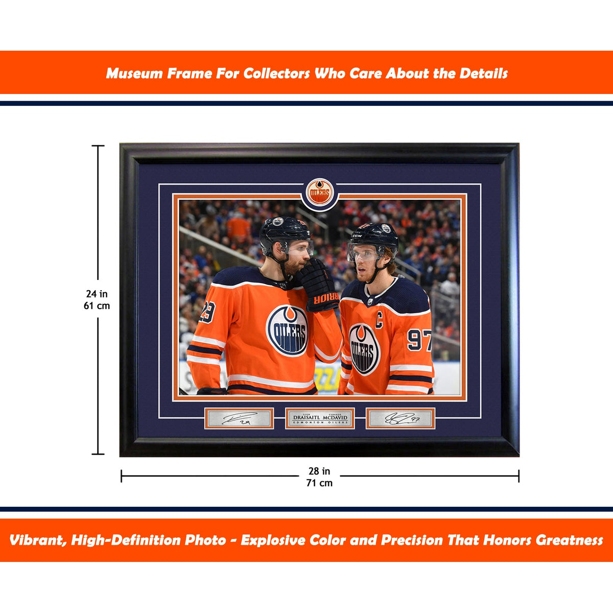 Connor McDavid and Leon Draisaitl Edmonton 16x20 Photograph