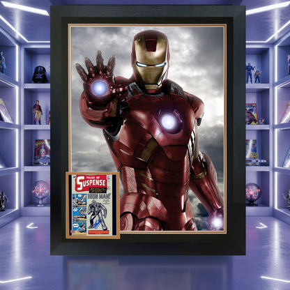 Stan Lee Autographed Iron Man Framed Vertical Display (38.5x28)