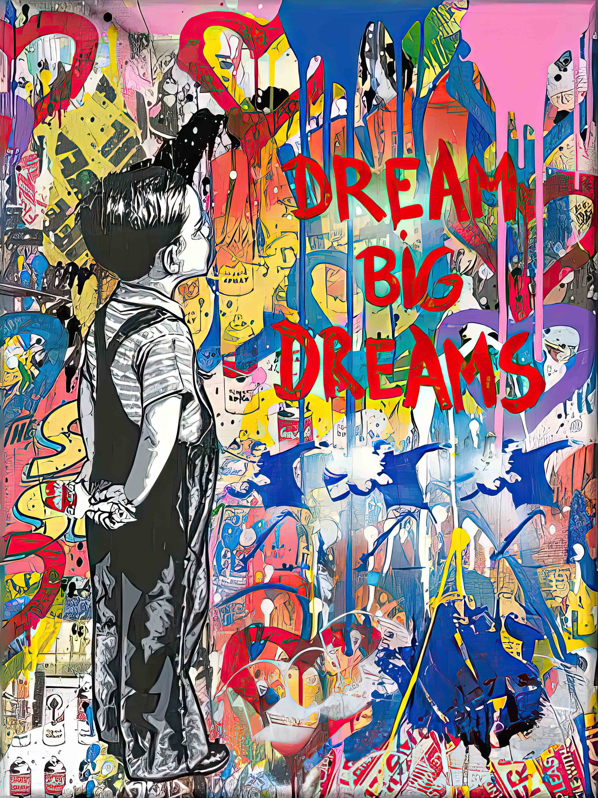 Banksy Dream Big Dreams - Street Art Canvas Wall Decor
