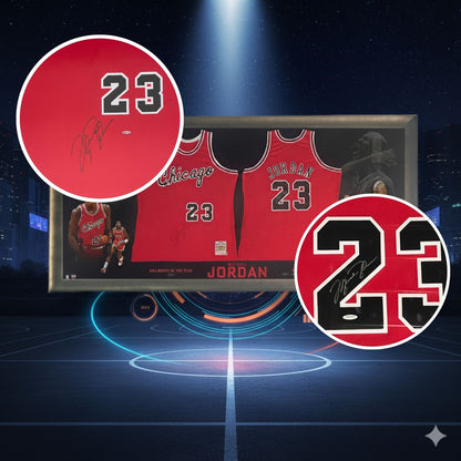Michael Jordan Epic Chicago Bulls Framed Rookie & Jerseys (97x45)
