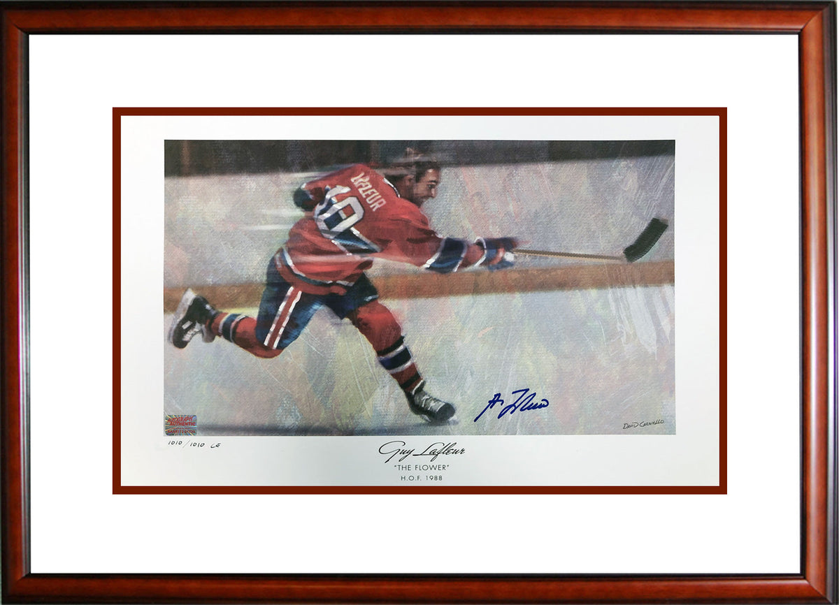 GUY LAFLEUR #1010 SUR 1010 LITHOGRAPHIE SIGNÉE ÉDITION LIMITÉE (24" X 20")