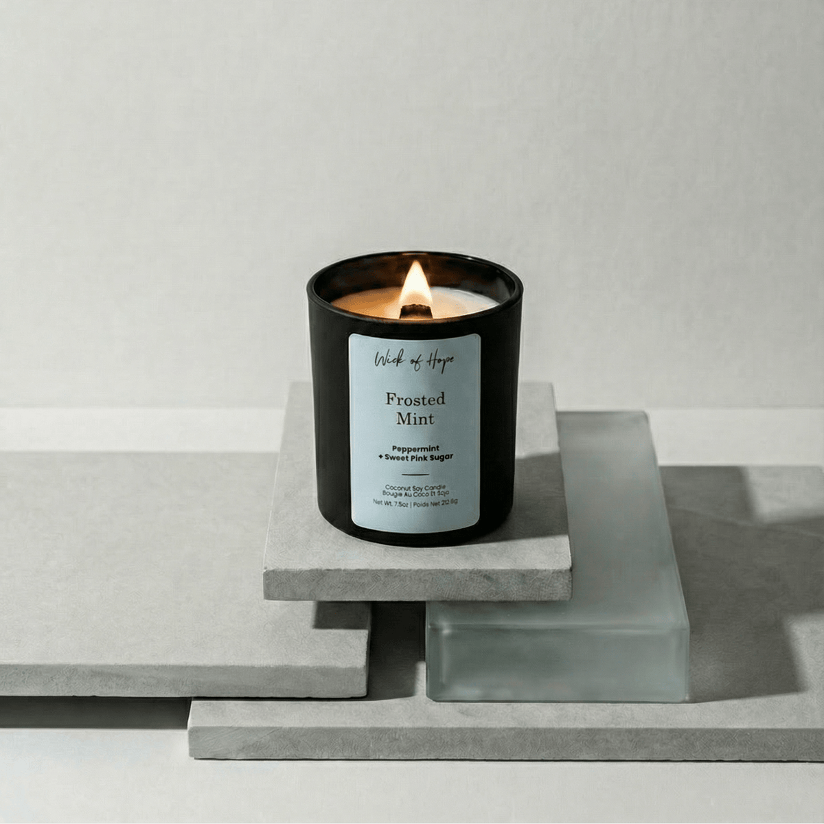 Bougie Menthe Givrée | Menthe Poivrée + Sucre Rose Sucré