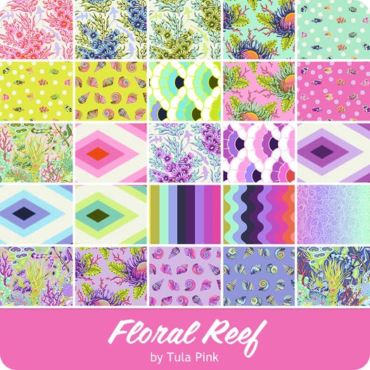 Tula Pink - Floral Reef - Paquet de 5" Charms - FB6CPTP.FLORAL