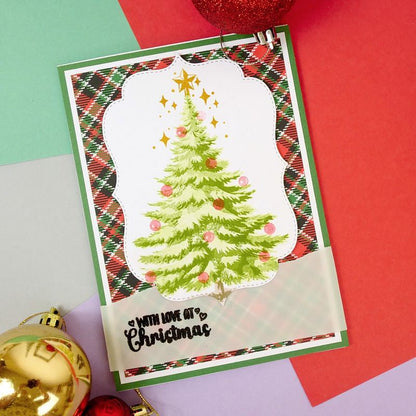 Pour l'amour des timbres - Superposition sapin de Noël