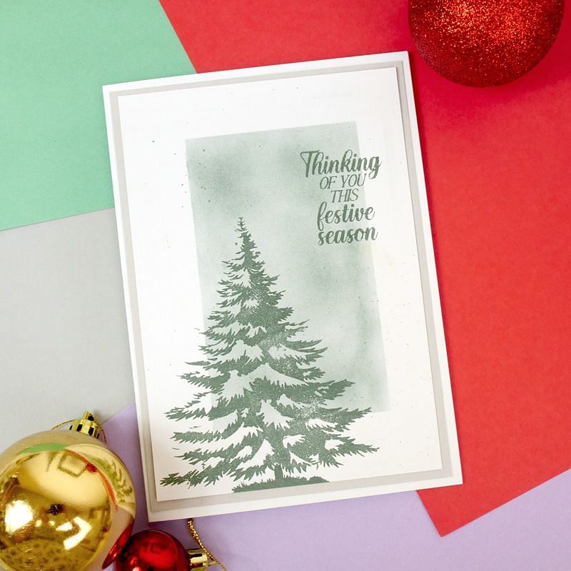 Pour l'amour des timbres - Superposition sapin de Noël