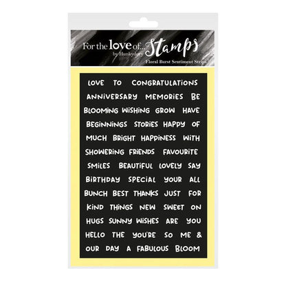 Pour l'amour des timbres - Bandes de texte Floral Burst