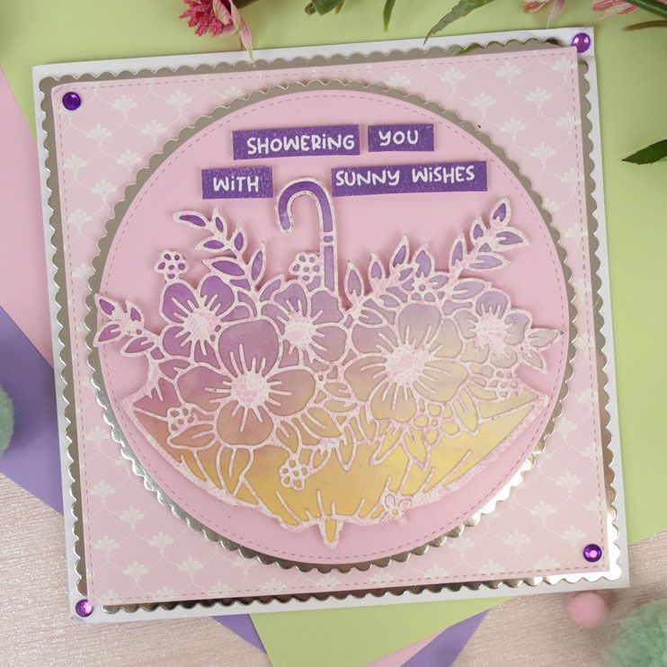 Pour l'amour des timbres - Bandes de texte Floral Burst