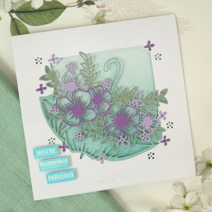 Pour l'amour des timbres - Bandes de texte Floral Burst