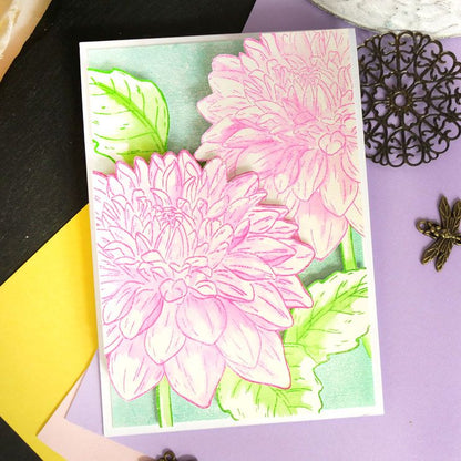 For The Love Of Stamps - Dahlias Éblouissants