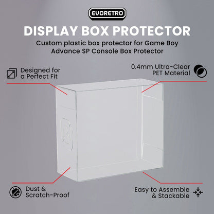 Console Game Boy Advance Console GameBoy Advance Boîte Console SP Protecteur EVORETRO 0.40MM Paquet de 1
