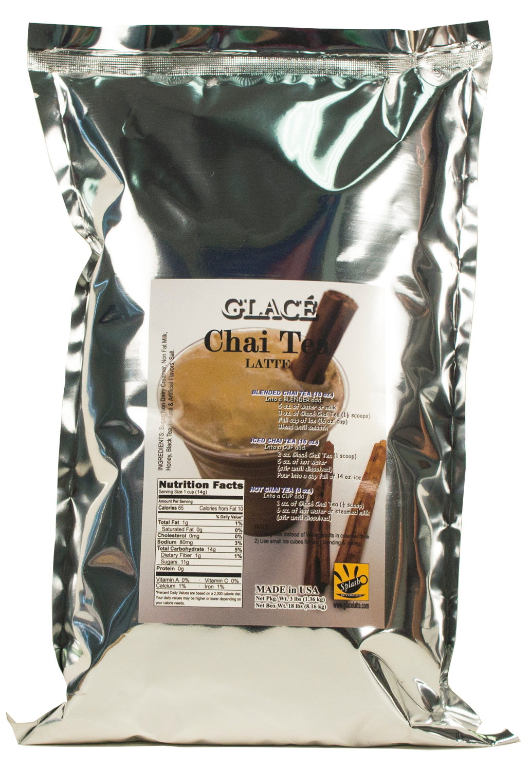 Chai Tea 4 in 1 Latte Bubble Tea / Latte and Frappe Mix - Multi-Use Powdered Beverage Mix - Ships Free Within Canada on Orders Above CAD $199