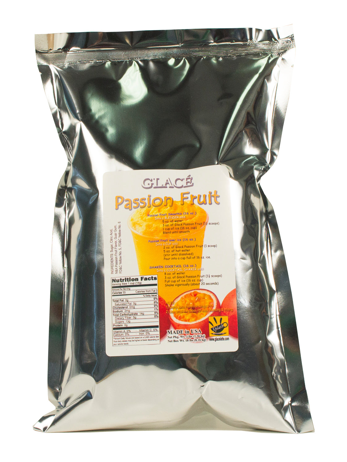 Mélange 4 en 1 fruit de la passion pour thés à bulles, smoothies, lattes et frappés, sac de 3 lb (caisse de 6 sacs de 3 lb) - Livraison gratuite au Canada pour les commandes de plus de 199 CAD