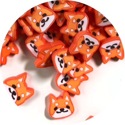 Shiba inu Fimo Slices