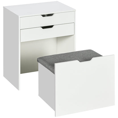 Coiffeuse Alice avec miroir basculant - Blanc