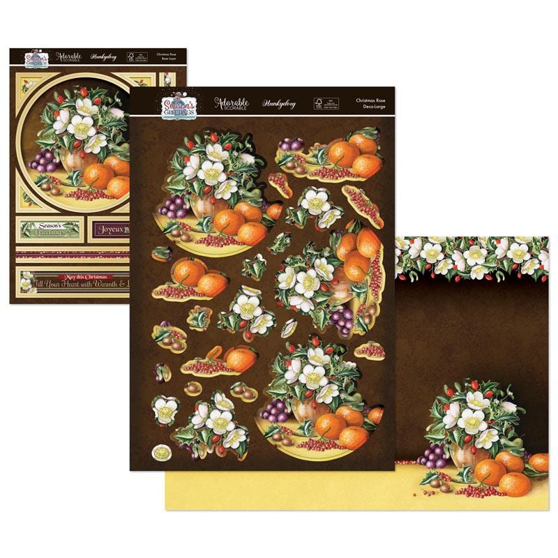 Kit de décoration sur pied "Vœux de saison" - Rose de Noël