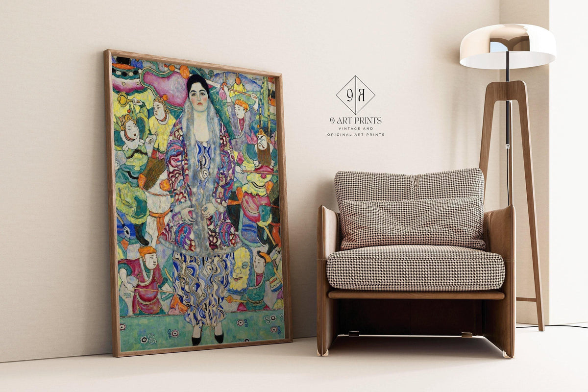Gustav Klimt - Frederike Maria Bauer | Célèbre peinture vintage (disponible encadrée à la main ou sans cadre)