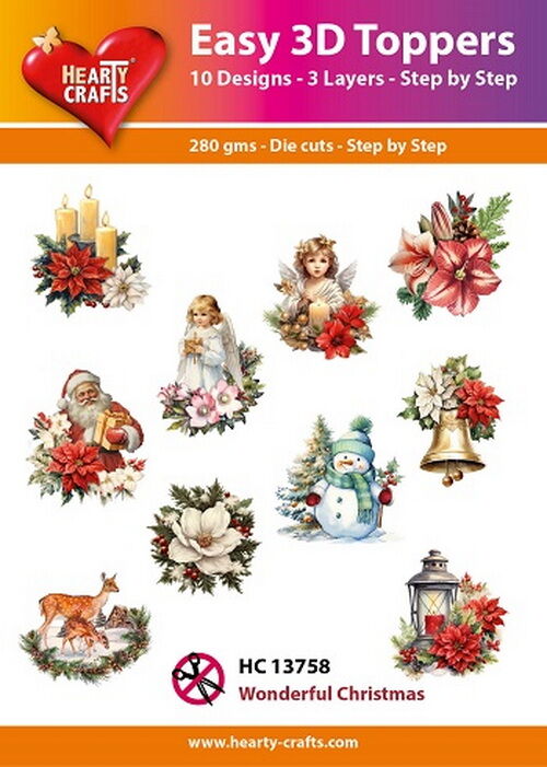 Cœurs Créatifs - Toppers 3D Faciles Merveilleux Noël