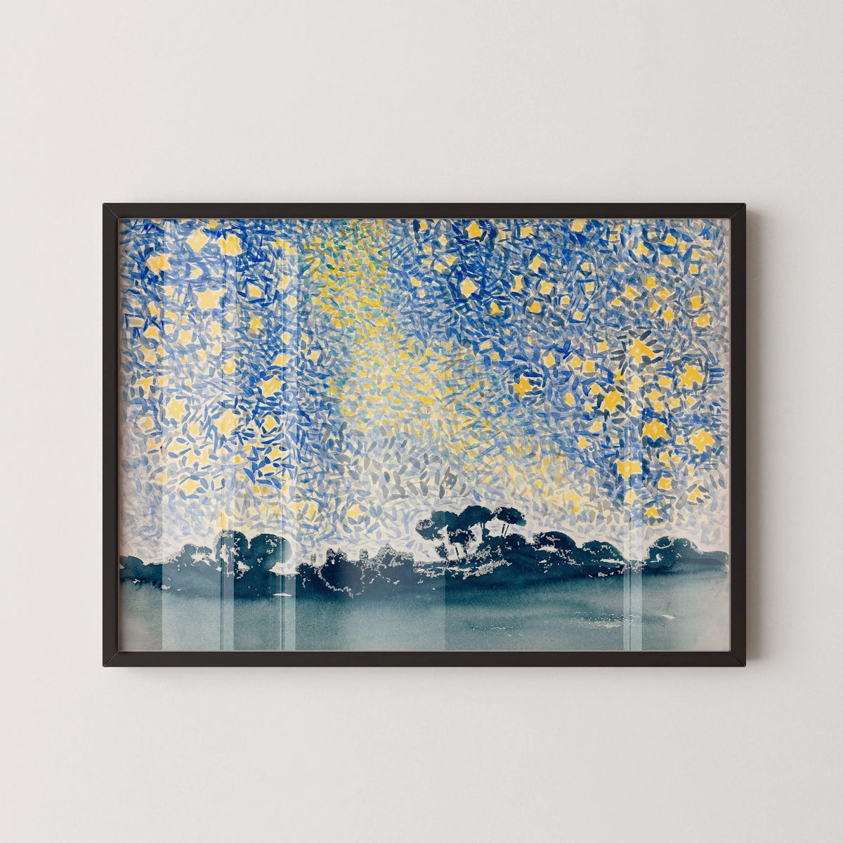 Henri-Edmond Cross - Landscape with Starry Sky | Famous Impressionist Art (available handframed or unframed)