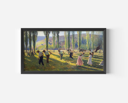 Henri Martin Impressionist Art Print: Summer Landscape, Tranquil Vintage Painting