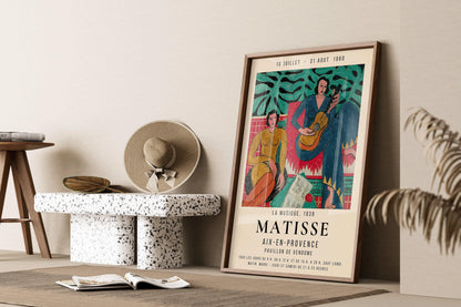 Henri Matisse - La Musique | Affiche d'exposition de tableaux célèbres (disponible encadrée à la main ou non encadrée)